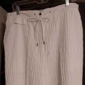 White Designer Fancy fully lined pants, size 12.  Brand is BLUE ICE.